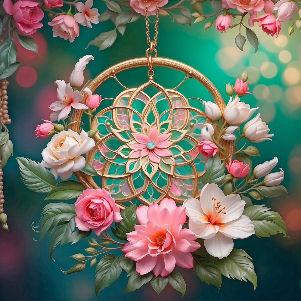Floral dream catcher 20 oz tumbler
